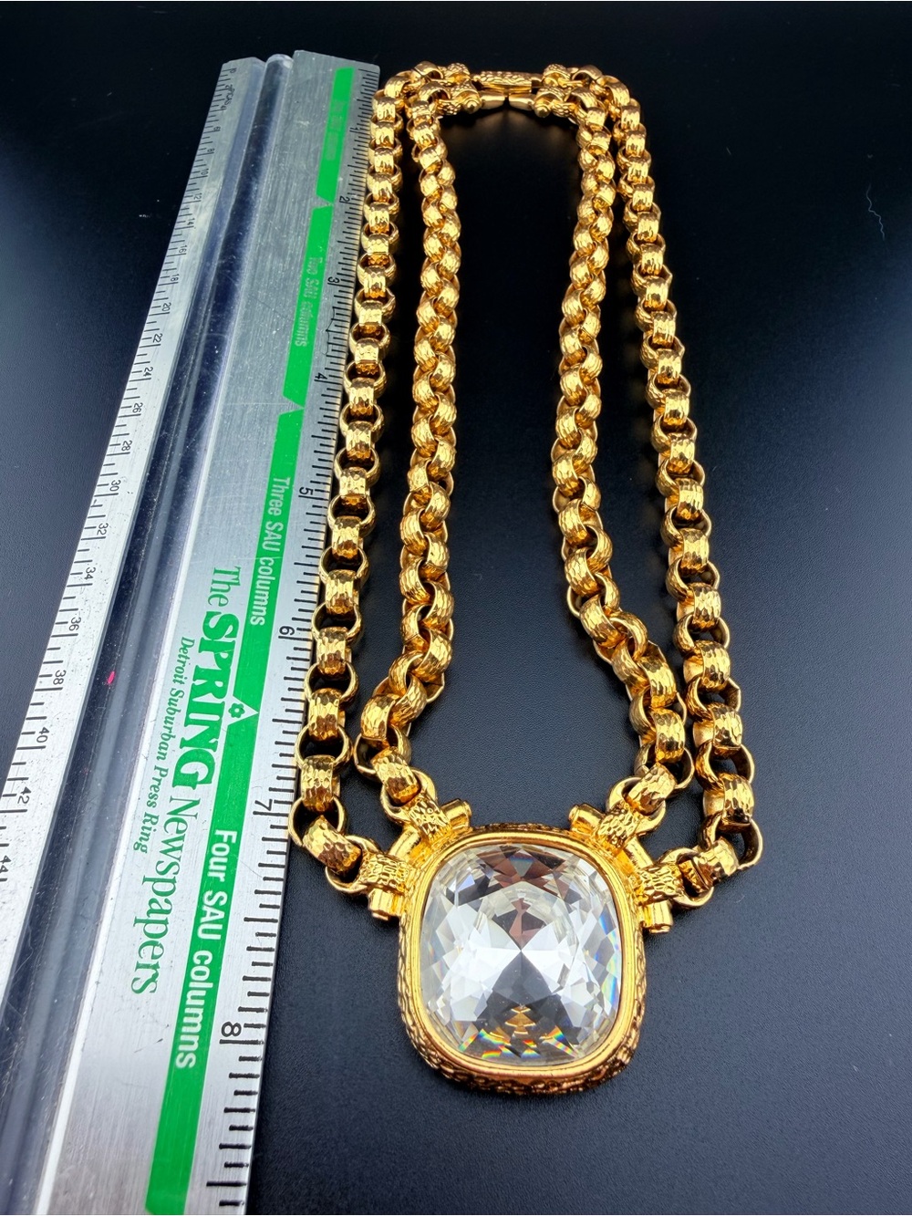 Rare vintage Swarovski chunky link chain necklace - Picture 15 of 15